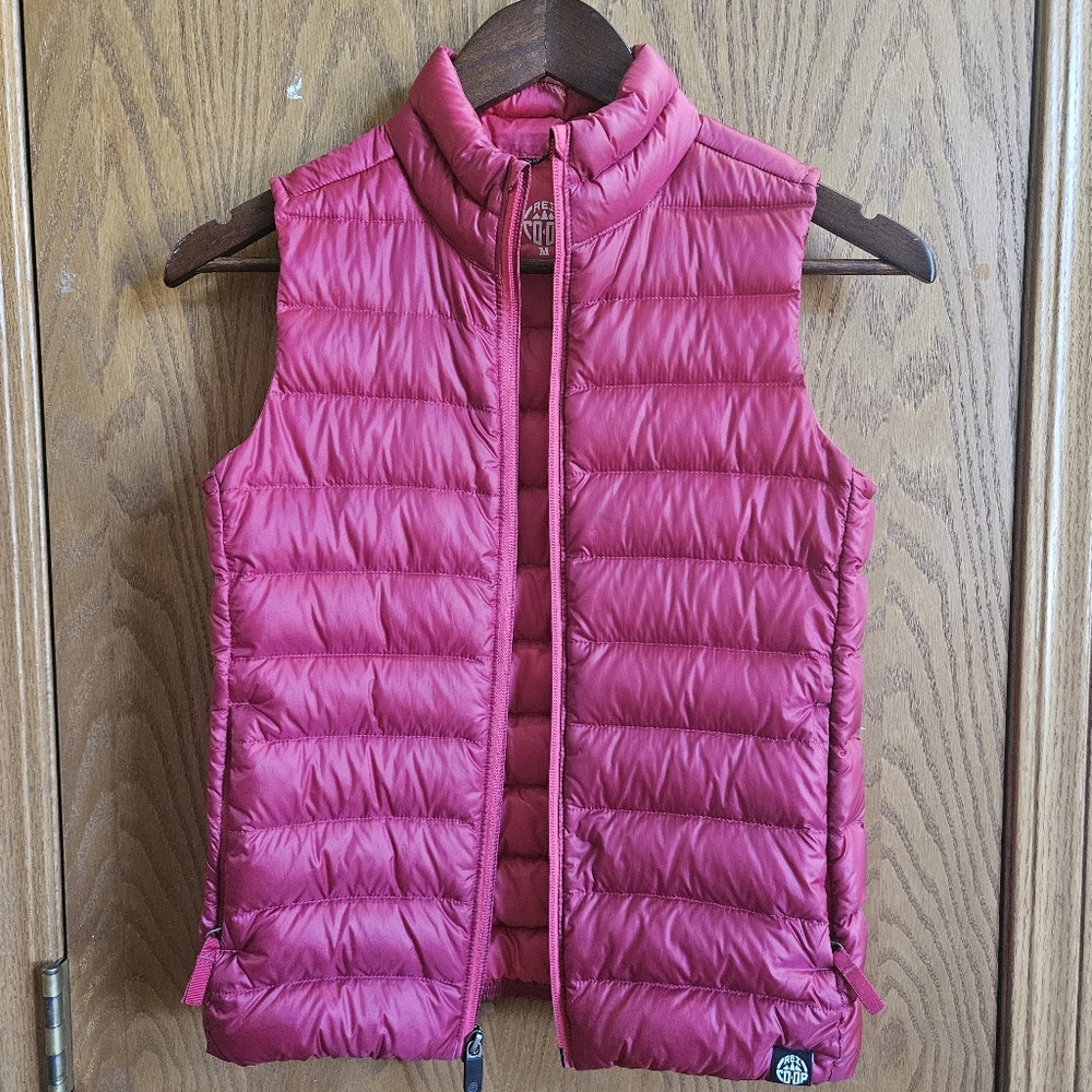 REI Co-op Puffer Vest Red Down Filled M